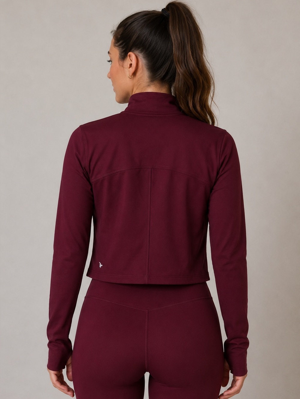 NWT Old Navy PowerSoft Crop Full Zip Jacket in Royal Velvet Size Small - Picture 6 of 16